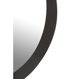 J-LINE WANDSPIEGEL ROND METAAL/GLAS ZWART LARGE