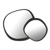 J-LINE WANDSPIEGEL ROND METAAL/GLAS ZWART LARGE