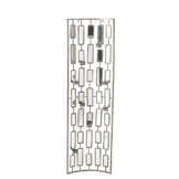 J-LINE WANDDECORATIE THEELICHTHOUDER METAAL/SPIEGEL GRIJS LARGE