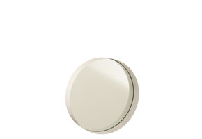 J-LINE RONDE SPIEGEL BORDER METAAL WIT SMALL