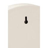 J-LINE RONDE SPIEGEL BORDER METAAL WIT SMALL