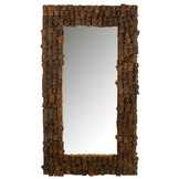 J-LINE SPIEGEL SYMA GERECYCLED HOUT/NATUURLIJK LARGE