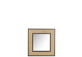 J-LINE SPIEGEL MOLLY EXOTISCH HOUT / ZWART ROTAN SMALL