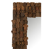 J-LINE SPIEGEL SYMA GERECYCLED HOUT/NATUURLIJK LARGE