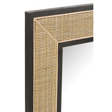 J-LINE SPIEGEL MOLLY EXOTISCH HOUT / ZWART ROTAN SMALL