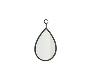 J-LINE HANGSPIEGEL DRUPPEL – ZWART MDF/KOPER KLEIN 53,5×30,5 CM