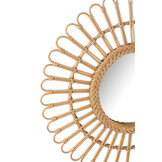 J-LINE RONDE SPIEGEL ELLEN ROTAN NATUREL SMALL