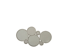 J-LINE SPIEGEL 6 CIRCLES METAAL ZILVER