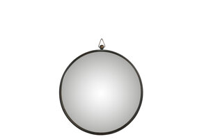 J-LINE SPIEGEL CURVED METAAL ZWART LARGE