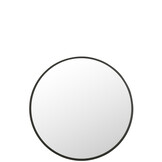 J-LINE RONDE SPIEGEL MAT ZWART EXTRA LARGE