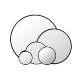 J-LINE RONDE SPIEGEL MAT ZWART EXTRA LARGE