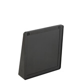 J-LINE WANDSPIEGEL VIERKANT METAAL/GLAS ZWART