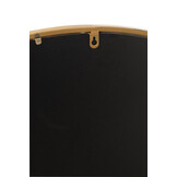 J-LINE RONDE SPIEGEL MONA IJZER/GLAS GOUD EXTRA SMALL