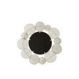 J-LINE RONDE SPIEGEL CIRCLES METAAL WIT/GOUD