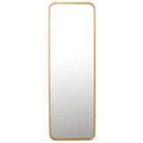 J-LINE RECHTHOEKIGE SPIEGEL MONA IJZER/GLAS GOUD