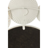 J-LINE RONDE SPIEGEL CIRCLES METAAL WIT/GOUD