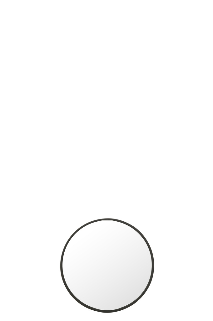 J-LINE RONDE SPIEGEL MAT ZWART MEDIUM