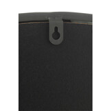 J-LINE RONDE SPIEGEL MAT ZWART MEDIUM