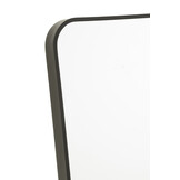 J-LINE RECHTHOEKIGE SPIEGEL OP VOET GLAS/METAAL ZWART