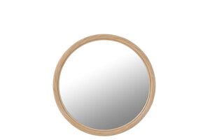 J-LINE RONDE WANDSPIEGEL ROTAN/GLAS NATUREL MEDIUM