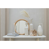 J-LINE RONDE WANDSPIEGEL ROTAN/GLAS NATUREL MEDIUM