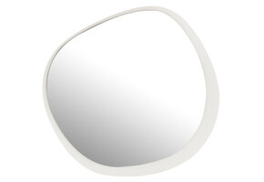 J-LINE RONDE WANDSPIEGEL METAAL/GLAS WIT LARGE