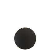 J-LINE RONDE SPIEGEL AURORA IJZER/GLAS GOUD KLEIN
