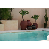 BAZAR BIZAR THE BELLY VASE – ZWART/NATUREL – LARGE