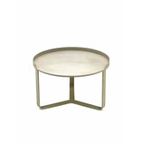 TUINCENTRUMLOPIK METALEN SALONTAFEL – ROND TAUPE