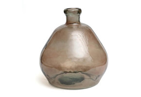 BAZAR BIZAR THE BOLAI VASE – GERECYCLEERD GLAS BEIGE