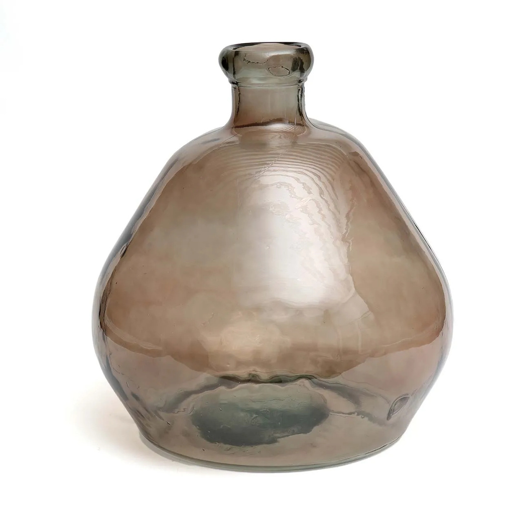 BAZAR BIZAR THE BOLAI VASE – GERECYCLEERD GLAS BEIGE