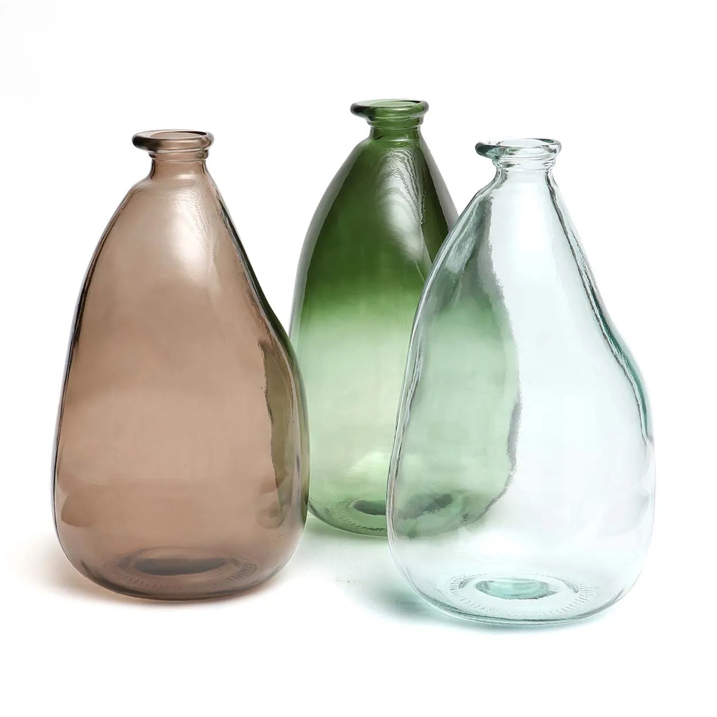 BAZAR BIZAR THE SHUDI VASE – GERECYCLEERD GLAS BEIGE