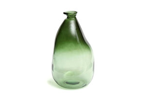 BAZAR BIZAR THE SHUDI VASE – GERECYCLEERD GLAS GROEN