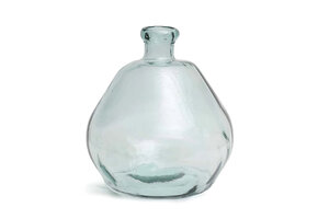 BAZAR BIZAR THE BOLAI VASE – GERECYCLEERD GLAS BLAUW