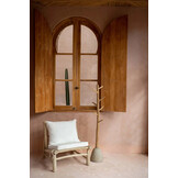 BAZAR BIZAR DE ISLAND EENZIT – TEAKHOUT/SUNBRELLA NATUREL WIT 74 CM