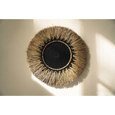 BAZAR BIZAR RAFFIA MACRAMÉ WANDDECORATIE – ZWART/NATUREL