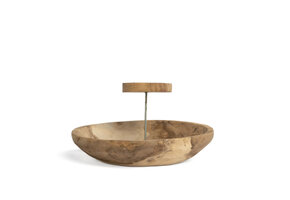 BAZAR BIZAR THE CANDLE PLATE – TEAKHOUT NATUREL 29 CM