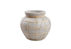 BAZAR BIZAR THE BELLY VASE – CONCRETE NATUREL – MEDIUM