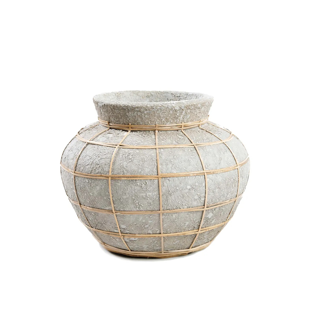 BAZAR BIZAR THE BELLY VASE – CONCRETE NATUREL – SMALL