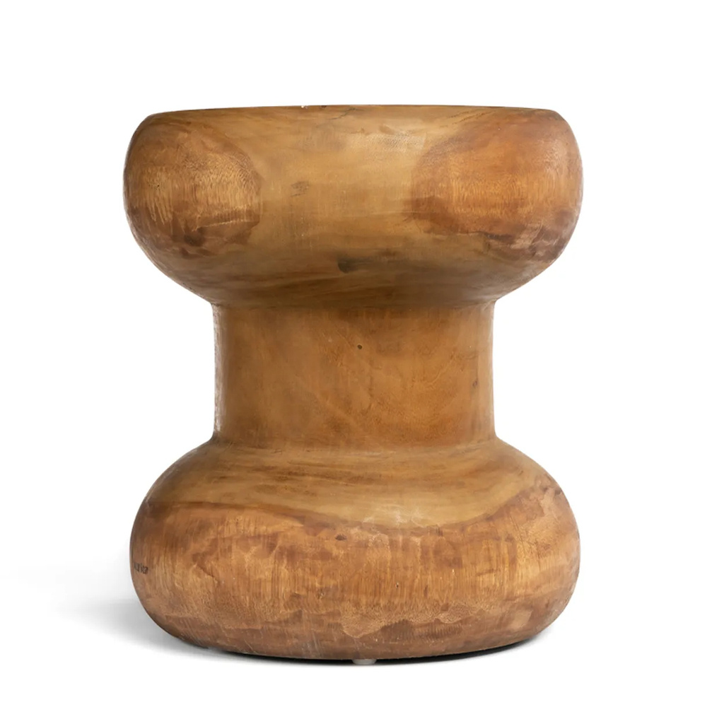 BAZAR BIZAR THE WAYRA STOOL – SUAR HOUT NATUREL 45 CM
