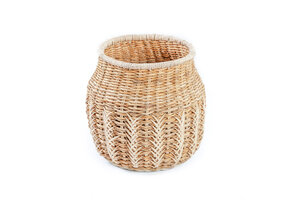 BAZAR BIZAR DE LUZIRU MAND – BANANENBLAD NATUREL M (36×36×33 CM)