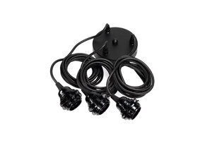 BAZAR BIZAR PLAFONDFITTING LAMPEN – ZWART – 3 LICHTPUNTEN