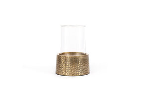BAZAR BIZAR THE CROCO CANDLE HOLDER – MESSING – L