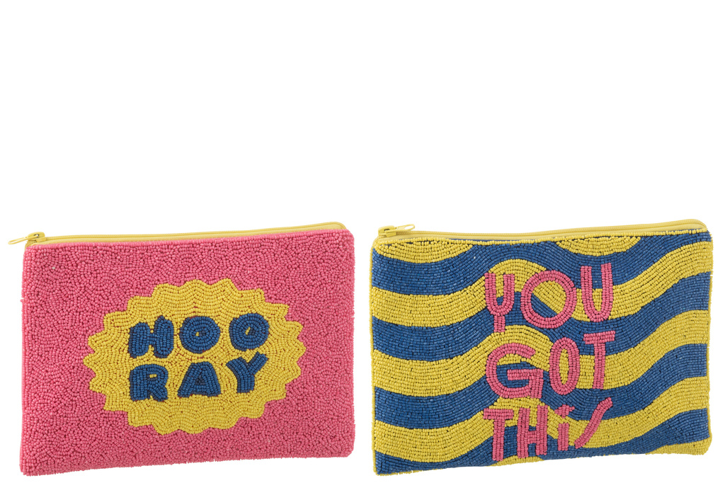 J-LINE POUCH BEADS COTTON MIX LARGE ASSORTMENT OF 2