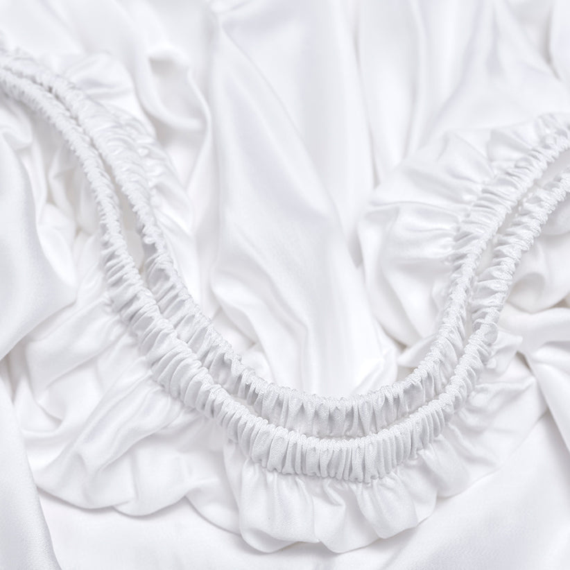 COCO & CICI KIDS HOESLAKEN TENCEL™ SATEEN WIT 60X120X15