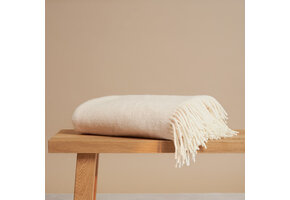 COCO & CICI ALPACA PLAID – ECRU/ROZE 130X180