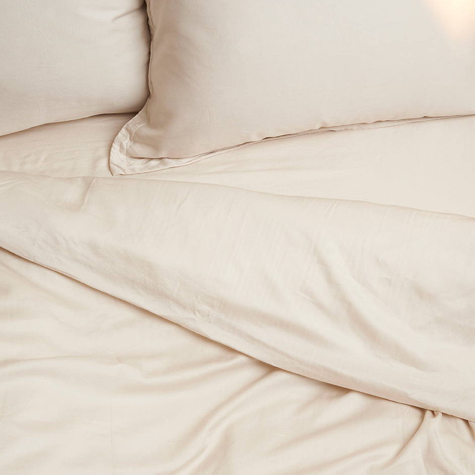 COCO & CICI TENCEL™ HOESLAKEN BEIGE TWILL 90X200X30