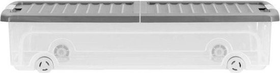 KIS W BOX UNDERBED L – 35L TRANSPARANT/GRIJS