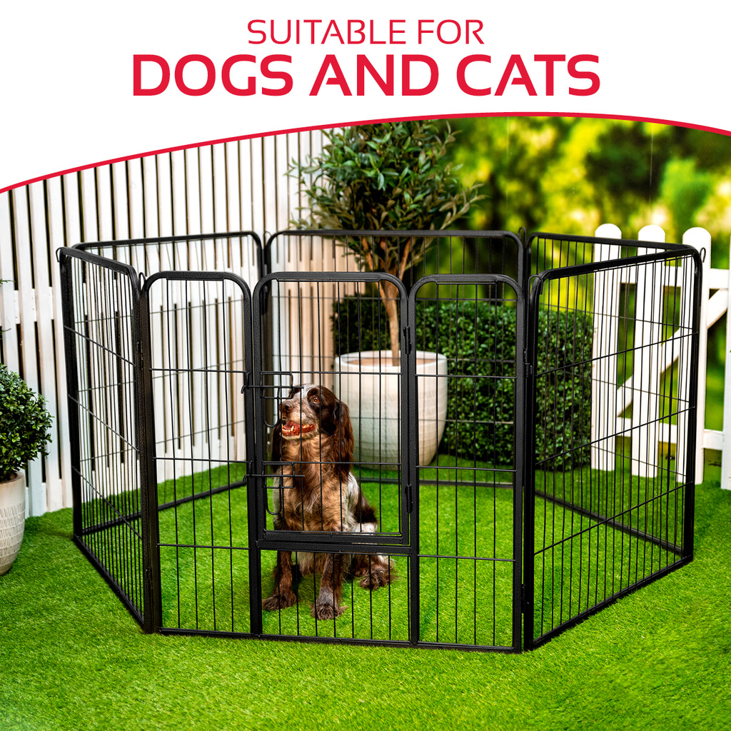 MAXXPRO KATTEN- EN HONDENREN METAAL ZWART – 210 × 80 CM
