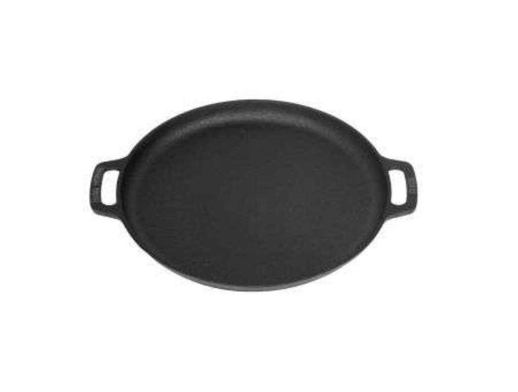 VALHAL KOEKENPAN PLANCHA GIETIJZER MET HANDGREPEN 35 CM